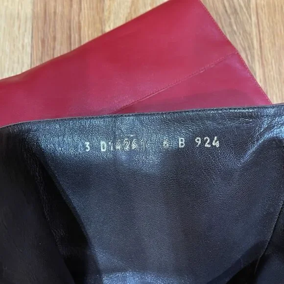 Cole Haan City Red Leather Pointed Toe Ankle Boots Kitten Heel Womens Size 6 EUC - Picture 10 of 16